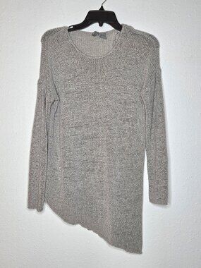 Divided by H&M Asymmetrical Hem Marled Knit Pullover Sweater Gray Small